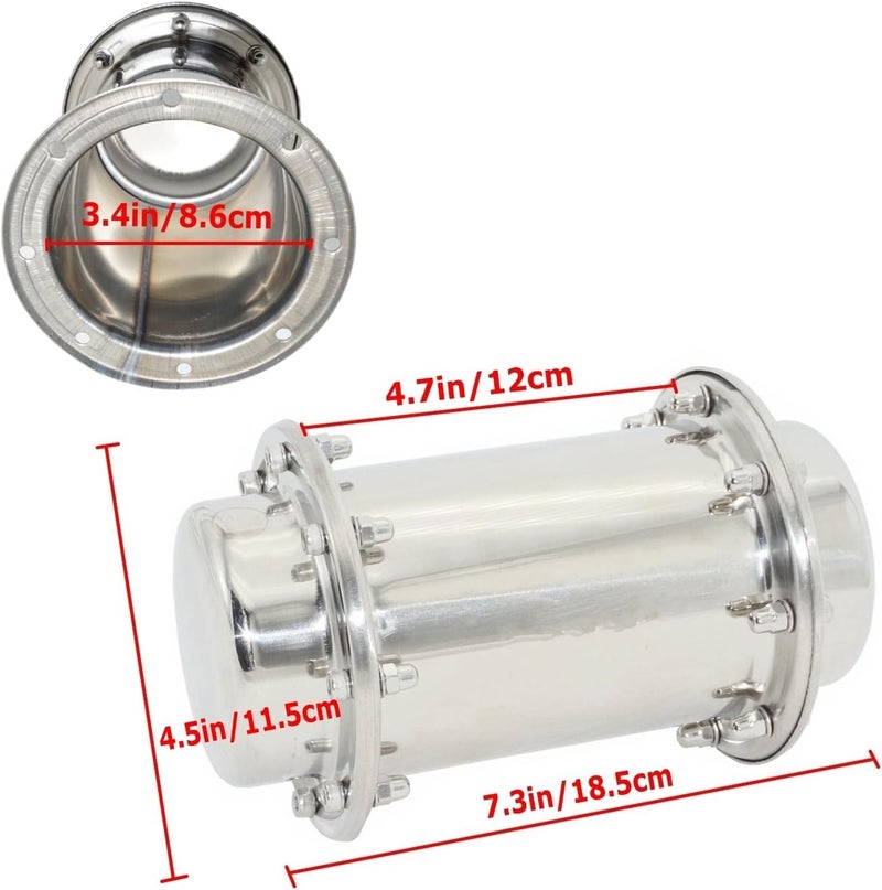 SoClaay Time Capsule Anti-Corrosion Waterproof Stainless Steel Capsule Container Durable Lock Container for Future Graduation Gift (7.3 Inch) - Image 3